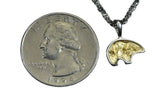 GOLD NUGGET PENDANT BEAR WITH STERLING SILVER