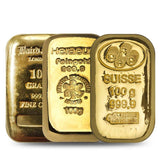 100 GRAMS GOLD BAR- VARIOUS MINTS (.9999 Fine)