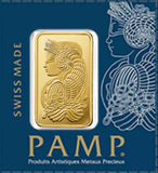 X5 PACK OF 1 GRAM GOLD BAR - PAMP Suisse - Multigram+25 (In Assay)