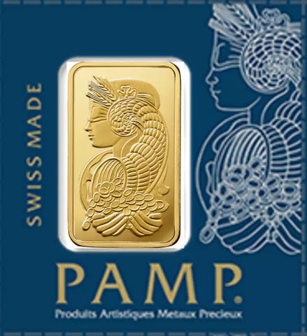 X5 PACK OF 1 GRAM GOLD BAR - PAMP Suisse - Multigram+25 (In Assay)