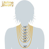 Lifetime Jewelry 6MM Rope Chain, 24K Gold with Inlaid Bronze, Premium Fashion Jewelry, Pendant Necklace Made to Wear Alone or with Pendants, Guaranteed for Life, 18 Inches