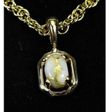 AUTHENTIC HAND CRAFTED GOLD QUARTZ PENDANT