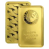 5 GRAM GOLD PERTH BAR .9999% GENUINE GOLD