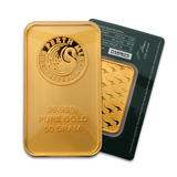 50 GRAM GOLD PERTH BAR .9999% 24 K GENUINE GOLD